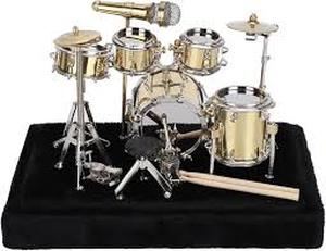 lot 5073 image: Miniature Drum Set in Display Case
