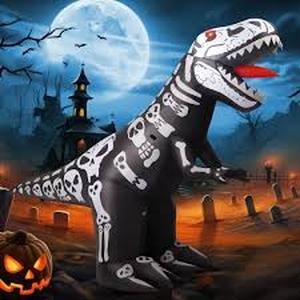 lot 14379 image: Halloween Inflatable Dinosaur Decoration with Blower
