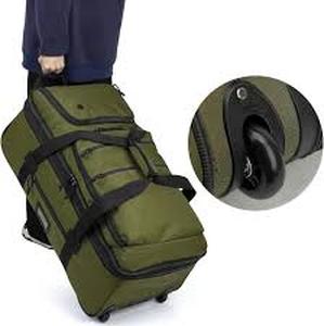 lot 19328 image: Military Style Rolling Duffel Bag with Wheels Large Capacity