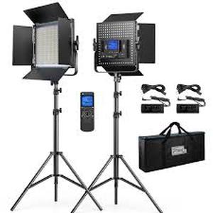 lot 19329 image: Pixel K80 Bi Color LED Photography Lighting Kit