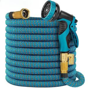 lot 1729 image: 150 ft Expandable Garden Hose, 2026 New Retractable Water Hoses 150ft with 10 Function Spray Nozzle, Solid Brass Fittings, Extra Strength Fabric, Flexible Expanding Latex Core, Lightweight & No Kink