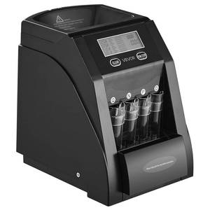 lot 1762 image: VEVOR USD Coin Sorter, Coin Counter Machine for �1 �5 �10 �25 Coins, LCD Screen Display, Coin Sorter and Wrapper Machine with Thicker Coin Tubes and Tray, Holds up to 200 Coins