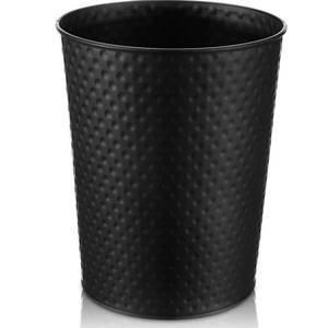 lot 2162 image: Suclain 1 Pcs Small Black Copper Trash Can-Handcrafted Hammered Metal Wastebasket, Modern Decorative Garbage Can 6 Liters, Round Trash Bin for Bathroom Bedroom Kitchen Office