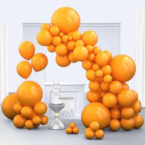 lot 2176 image: Zingnify Orange Yellow Balloons, 150 pcs Different Sizes Pack of 18 Inch 12 Inch 10 Inch 5 Inch Tangerine Yellow Balloons for Balloon Garland Balloon Arch as Birthday Party Wedding Decorations