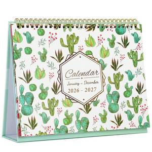 lot 2197 image: Desktop Calendar 2026-2027 (2 Years) 24 Months Flip Calendar Small Standing Office Desk, 10 x 8.3 inch Standing Desk Calendars (Jan.2026-Dec.2027) With Monthly Planner