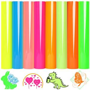 lot 2205 image: WRAPXPERT Neon HTV Heat Transfer Vinyl 8 Neon Vinyl Assorted Sheets 12x10In Green Neon Iron on Vinyl Neon Pink Heat Press for Tshirts Beautiful Appearance, WX-WPU11-TZ8
