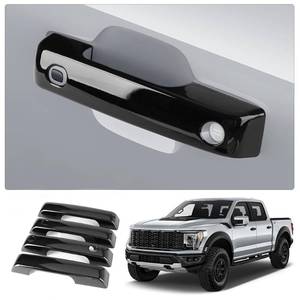 lot 2239 image: LUNQIN Car Door Handle Cover for Ford F-150 2021-2025��F-250 Super Duty 2023-2025��F-350 Super Duty 2023-2025 Auto Exterior Accessories Handle Protectors Covers Wrap Decoration ABS Gloss Black
