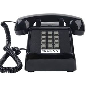 lot 3152 image: TangYeah Classic Retro Landline Phone (Mechanical Ringer), Vintage Desk Phone (Hearing Aid Compatible), 2500 Desk Phone,Old Fashion Corded Telephone for Home, Plug and Play, Black