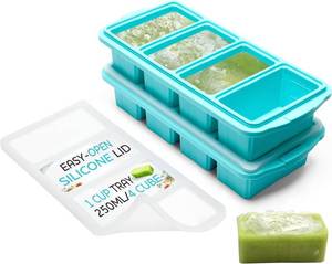 lot 4135 image: XOMOO Silicone Soup Freezer Tray with Lid