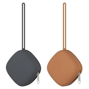 lot 4163 image: Swelive 2 Pack Silicone Pacifier Holder Case, Portable Pacifier Case For Diaper Bag, BPA Free Newborn Baby Pacifiers Silicone Pouch For Boys & Girls (ClayDark Grey)