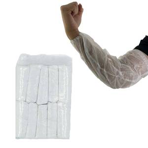 lot 4182 image: PeSandy Disposable Arm Sleeves Covers, 100pcs Waterproof PE Oversleeves Covers