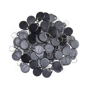 lot 4196 image: Getmorv 100PCS 125KHz RFID Key Fob Contactless Keyfob Proximity ID Card Token Tag Keypad Card for Door Lock Entry Access Control System Wholesale Read Only (Black)