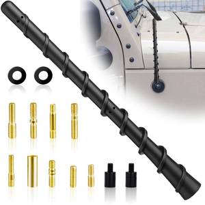 lot 4208 image: BFXM Black Spiral Bending Antenna, Waterproof Car Rubber Antennas, 7 Inch Auto Toppers Flexible Retrofit Antenna with Screw, Exterior Car Accessories for Car Radio AM FM for Trucks, Cars, SUVs