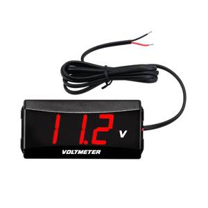 lot 4212 image: SWPHRT DC 12V Car Digital Voltmeter Gauge, DC 12V��48V LED Display Vehicle Voltage Volt Meter, Waterproof Battery Voltage Monitor Accessories, Universal Fit (Red)