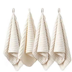 lot 4224 image: LMMINBZ 4PCS Beige Microfiber Hand Towels for Bathroom Christmas Decorations Quick Dry Small Towel Set Bathroom Kitchen 14 x29.6inch