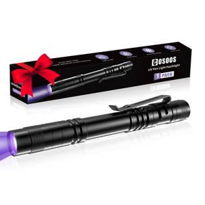 lot 4234 image: COSOOS UV Black Light Flashlight, 395nm Mini Pen Light with Clip, Waterproof Ultraviolet Flashlight for Leak, Pet Urine, Scorpion, Hotel Inspection, Dry Stain and Bed Bug.