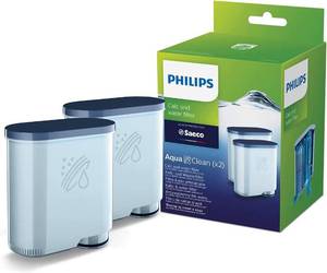 lot 4241 image: Philips AquaClean Original Calc and Water Filter, No Descaling up to 5,000 cups, Reduces Formation of Limescale, 2 AquaClean Filters, (CA690322)