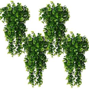 lot 4252 image: Hanging Fake Plants,4 Pcs Faux Eucalyptus Leaf Greenery Vine Plant Faux Plants Fake Ivy Room Decor Home Garden Wedding Party Indoor Outdoor Decorations (Vine)