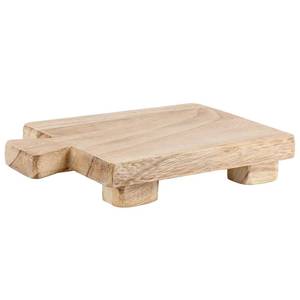lot 4273 image: Wood Pedestal Stand Riser Wood Footed Tray for Bathroom Home Kitchen Wooden Soap Holder for Bottles Plant Makeup Tissues Candles Guest Jewelry Soap(Classic Color, 1.57 x 6 x 9 Inch)