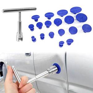 lot 4278 image: KUQUTIDY 18 Pcs Car Dent Puller Kit, Small Dent Remover Tool for Car, Damage-Free Paintless Body Dent Repair Removal Tools with T Slide Puller and 18 Suction Cups of Different SPEC for Car