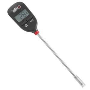 lot 6000 image: Weber Instant��Read Thermometer Probe, BlackSilver �� Fast Digital Grill & Kitchen Thermometer with 15��Second Readout, Auto Shutoff & FahrenheitCelsius Options
