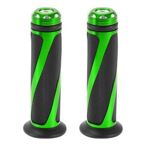 lot 6387 image: Motoforti 78 22mm 1516 24mm Universal Motorcycle Hand Grips Cover Rubber Aluminum Alloy Handlebar Grips for Motorcycle Scooter Bicycle Black Green 1 Pair