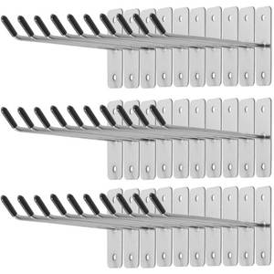 lot 6391 image: KeaJuidy 30pcs Wall Mounted Hook Heavy Duty Metal Single Hooks Home Storage Organizer Hanger Stainless Steel Hook Garage Hooks Tool for Garage Shop Retail Office Kitchen Store Display (4in10cm)