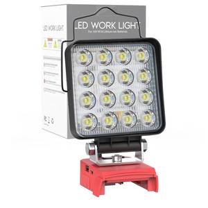 lot 6398 image: MtiolHig Cordless LED Work Light Compatible with Milwaukee 18V Battery - Flood Construction Light Emergency Portable for Work Shop  Car Repair - 112W 11200 Lumens with USB & Type-C Charging Port