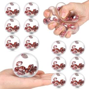lot 6401 image: Shappy 12 Pcs Soccer Stress Relief Balls 2.36 Inch Acrylic Beads Fidget Stress Ball Sensory Toy Bulk Toy for Adults Asmr Therapy Toys for Gifts, Soccer Party Favors Fidget Anxiety Anger