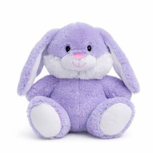 lot 6413 image: HollyHOME Easter Bunny Stuffed Animal Stuffed Bunny Plush Soft and Cuddly Stuffed Rabbit Easter Gift for Kids Baby Girls 10 inch Purple