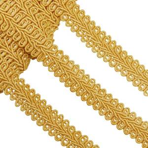 lot 6437 image: Jutom Gimp Braid Trim 12 Inch 20 Yard Polyester Woven Braid Trim Decorative Gimp for Costume DIY Crafts Sewing Curtain Slipcover Decoration Jewelry Making Costume Accessories(Gold)