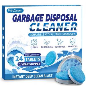 lot 6459 image: Garbage Disposal Cleaner and Deodorizer Tablets - 24 Pack (1 Year Supply), Powerful XL Foaming Odor Eliminator, Fresh Ocean Scent Sink & Garburator Freshener, Septic Safe Kitchen Drain Cleaning Care