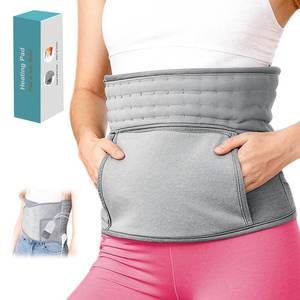 lot 6484 image: Extended Electric Heating Pad Belt Wrap for Period Cramps Abdomen Waist Lower Back Neck Shoulders Leg Arms Pain Relax with 3 Meters Power Cord Timer Temperature Settings Auto Shut Off Mom Dad Gift