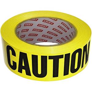 lot 6493 image: SWRT 1 Roll Premium Yellow Caution Tape, 3 Inch x 1000FT Bright Hazard Tape with Bold Black Text for Danger ZonesSporting Events, Construction Tape for Crime ScenesHalloween Decor