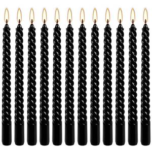 lot 11290 image: WPONSZU 12 Pack 10 Inch Spiral Taper Candle Set, Unscented Dripless Candlesticks for Dinner,Party Brithday Wedding,Halloween and Home Decoration��Orange ��