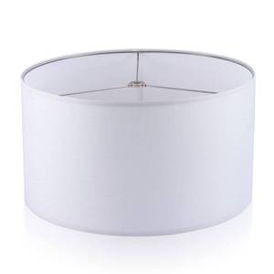 lot 11294 image: Wellmet Self-assembly Lampshade, White, 18 Top x18 Bottom x12 High, Drum Lampshade for Table Lamp, Bedside Lamp, Floor Lamp, Fabric Replacement Lamp Shade Classic Modern Style, Spider Fitter