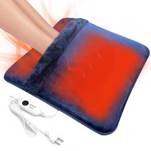 lot 11304 image: Double Sided Electric Foot Warmer for Men and Women with LCD Display & Non-Slip,Fast Heating Pad with Overheat Protection&Machine Washable, 10 ft Cord Foot Warmer Under Desk,Bed, Office,Home,Blue