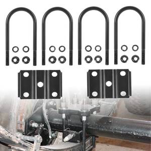 lot 11308 image: Trailer U Bolt Kit, 7-12 inch Height Trailer Leaf Spring U Bolts for 5200-7000 LBS, 3 Round Axle, 12 Diameter, 2 Thread Height, Replacement for 20080 (Type 1)