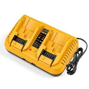 lot 11331 image: Burhenten DCB102 20V Dual Port Fast Charger for Dewalt, Replacement Charger Compatible with Dewalt 12V-20V Batteries, with USB & Type-C Charging Ports