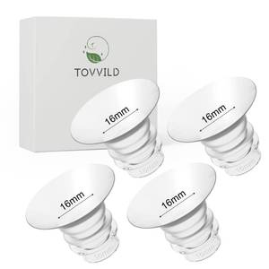 lot 12193 image: TOVVILD 16mm Flange Inserts for 24mm FlangeShield, Compatible with MomcozyMedelaMOMMEDSpectra Breast Pumps, Pump Parts Replace (4PCS 16mm)