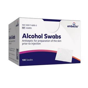 lot 12211 image: Becton Dickinson 326895 Alcohol Swabs, Soft, Non-Sterile (Case of 1200)