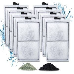 lot 12214 image: Zuqqony 8 Pack PF-S Filter Cartridges Only Compatible with Silenstream PF10 Power Filters, Replacement Aquarium Carbon Cartridge with Zeolite, Size 5.5 in L x 3.1 in