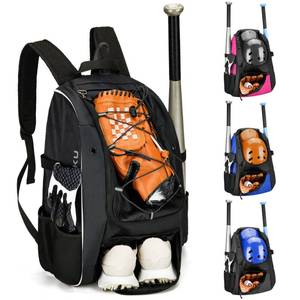 lot 12239 image: DAREKUKU Baseball Bag - Large Oversize Breathable Baseball Bat Backpack For Adults, Durable T-Ball & Softball Equipment & Gear  Hold Bat, Helmet, Glove  Shoes Compartment, Fence Hook