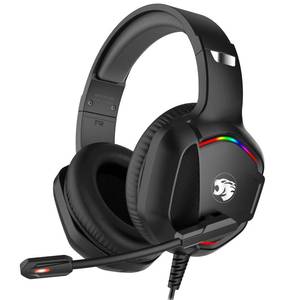 lot 12259 image: Gaming Headset with Microphone for Pc, Xbox One Series Xs, Ps4, Ps5, Switch, Stereo Wired Noise Cancelling Over-Ear Headphones with Mic, RGB, for Computer, Laptop, Mac, Nintendo (Black Red)