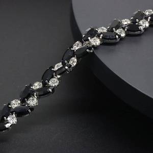 lot 12260 image: Jerler 1 Yard Rhinestone Trim, Crystal Rhinestone Chain Applique, Ideal for DIY Decoration and Wedding Clothing Embellishments, 0.6 Width (Green)