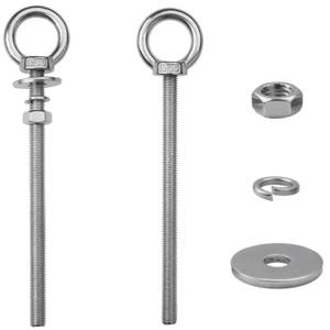 lot 12261 image: ZYUAROM 2 Pack M10 Stainless Steel Eye Bolts with Nuts, 38 x 6 Long Lifting Ring Eye Bolt�� Eye Bolts Heavy Duty for Hang Tie Down Outdoor (2, M10x153mm (38x6))