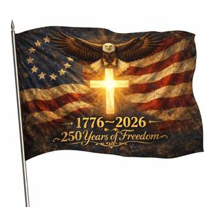 lot 12273 image: Us 250 Flag �� 250th Anniversary US Double Sided 3-Ply Outdoor Flag, We The People 1776-2026 Patriotic Yard & House Banner for 4th of July (5, 3X5)