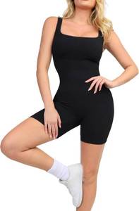 lot 12276 image: Popilush Body Suits for Womens Tummy Control Rompers Shapewear Jumpsuits Shorts Bodycon Concert Outfits Party Body suit Black