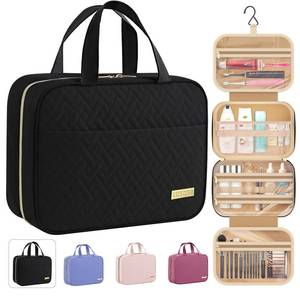 lot 12280 image: HOTOR Travel Toiletry Bag - Hanging Toiletry Bag for Women & Men, Makeup BagBig Comparment, Waterproof for Travel Accessories, Travel Essentials, Medium, Green And White