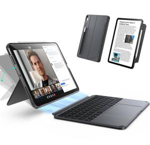 lot 12285 image: ESR for iPad Air 11 Inch Case with Keyboard M4M3M2 (202620252024) & Air 5th4th Gen Shift Keyboard Case, Magnetic Detachable Keyboard, PortraitLandscape Modes, Click-Anywhere Trackpad, White (Color Damage)